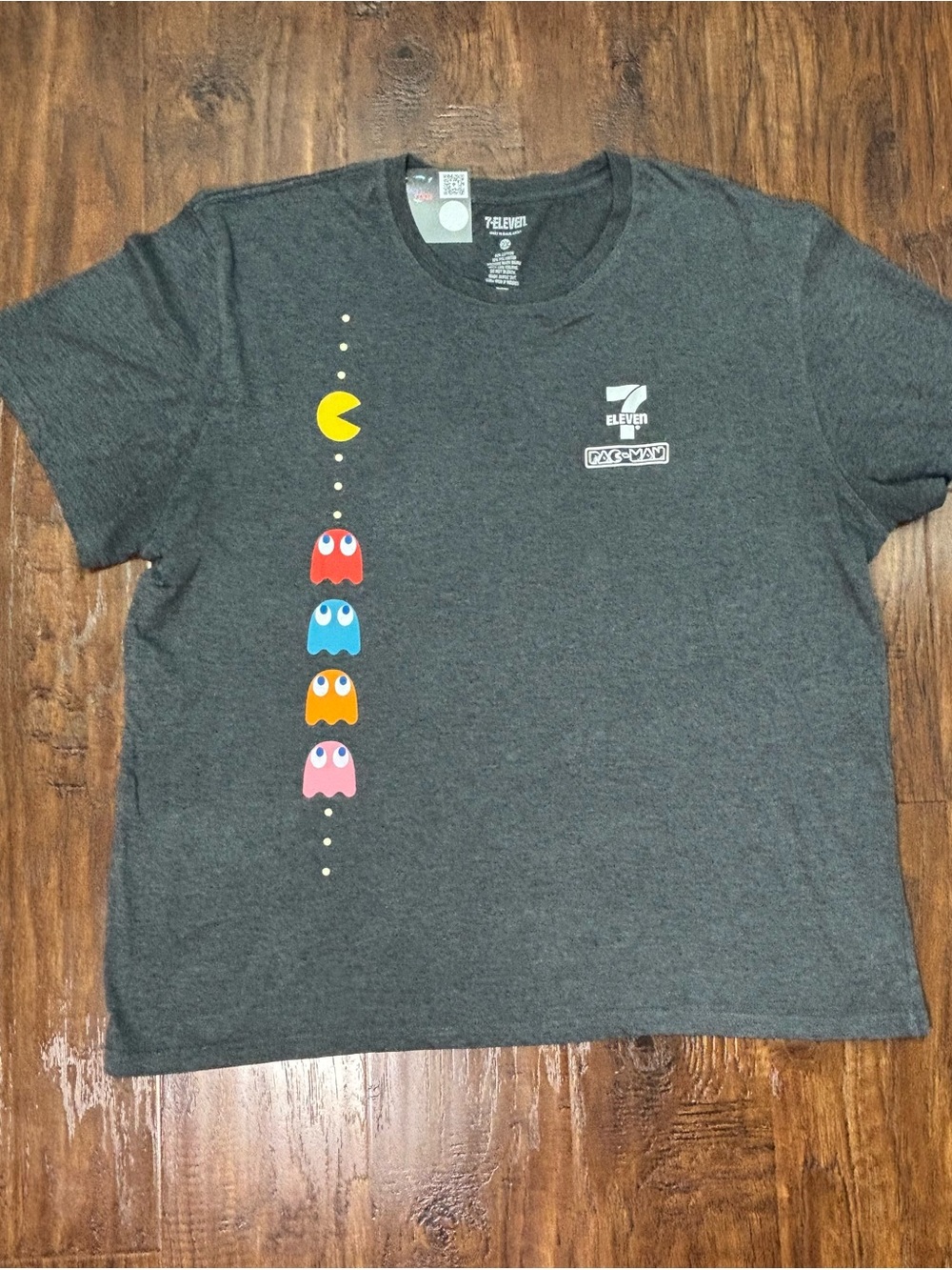 7-Eleven x Pac-Man Short Sleeve Graphic Tee - Charcoal Size 2XL